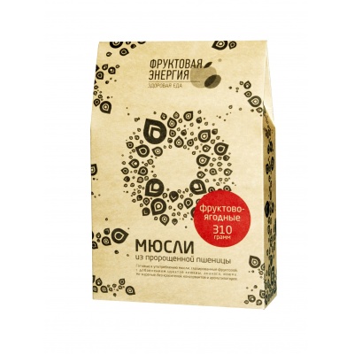 Мюсли из пророщенной пшеницы фруктово-ягодные 310 гр
