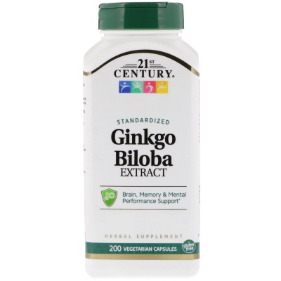 Антиоксидант 21st Century Ginkgo Biloba Extract 200 капсул