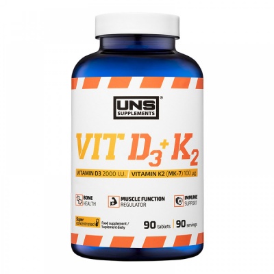 Витамины  UNS Supplements Vit D3 K2 MK7 90 таблеток