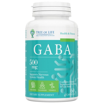 Аминокислота Tree of life Life GABA  500мг 60 капсул