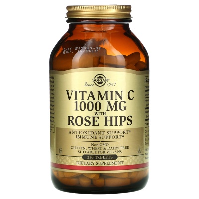 Витамины Solgar Vitamin C 1000 mg with Rose Hips 100 таблеток