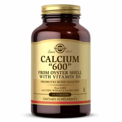 Витамины Solgar Calcium "600" (from Oyster Shell with Vitamin D3) 60 таблеток