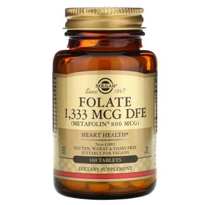 Витамины Solgar Folate 800 мкг 100 таблеток