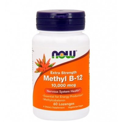Витамины NOW Methyl B-12 10000 мкг 60 пастилок