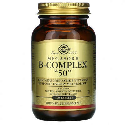 Витамины Solgar Megasorb B-Complex "50"  100 таблеток