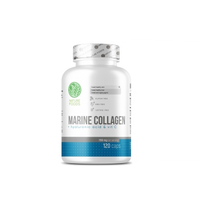 Коллаген Nature Foods Marine Collagen + Hyaluronic acid + Vit C 120 капсул