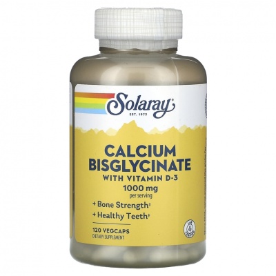  Solaray Calcium Bisglycinate + D3 1000  120 