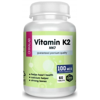 Витамины Chikalab vitamin K2 (MK7)  60 таблеток