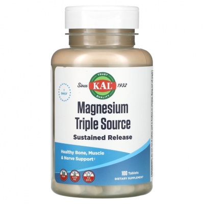Витамины Kal Magnesium Vitamins Triple Source 500 мг 100 таблеток