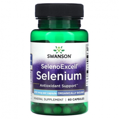 Витамины Swanson Selenium 200 мкг 60 капсул