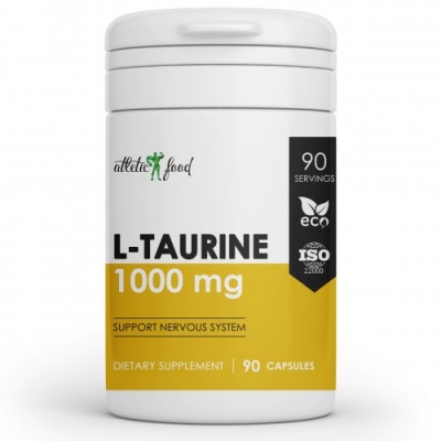 Аминокислота Atletic Food L-Taurine 1000 мг 90 капсул