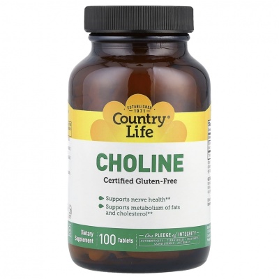 Витамины Country Life Choline 100 таблеток
